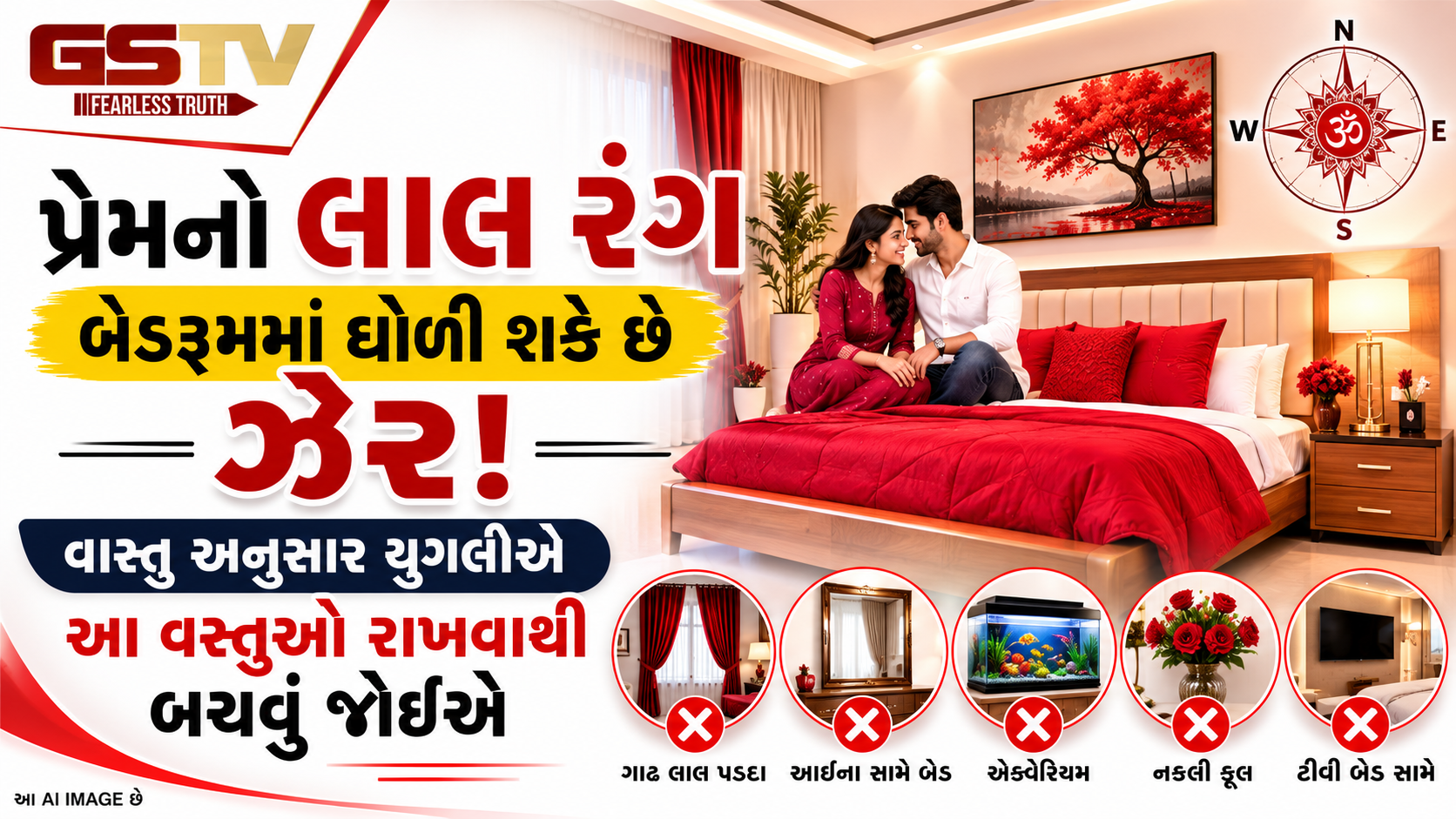 Religion : પતિ-પત્ની વચ્ચે વારંવાર થાય છે ઝઘડા? તો ચેક કરો તમારા બેડરૂમની આ લાલ વસ્તુઓ