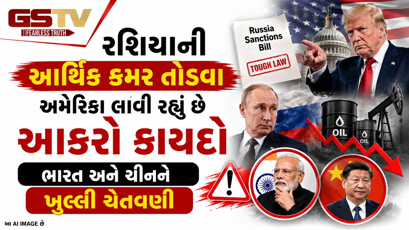 રશિયા પાસેથી ઓઇલ ખરીદનારા દેશો પર 500% સુપર ટેરિફનું જોખમ, ભારત અને ચીનને ખુલ્લી ચેતવણી