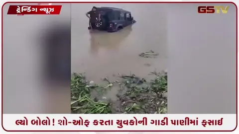 VIDEO: VIRAL / નદીમાં થાર દોડાવવી ભારે પડી! શો-ઓફ કરતા યુવકોની ગાડી પાણીમાં ફસાઈ, જુઓ પછી શું થયું...
