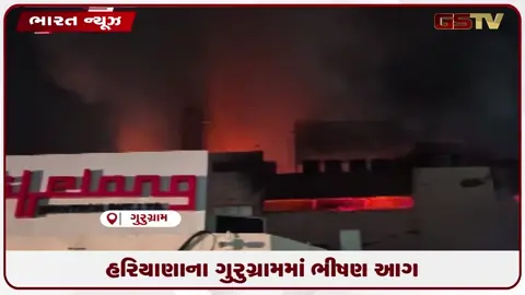 VIDEO: હરિયાણાના ગુરુગ્રામમાં ભીષણ આગ