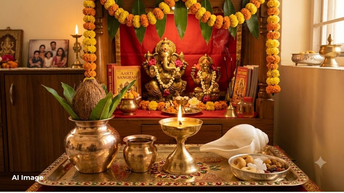 ભૂલથી પણ પૂજા ઘરમાં ખાલી ન રાખતા આ ૫ વસ્તુઓ, ઘરમાં આવી શકે છે વાસ્તુ દોષ