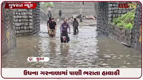 VIDEO: સુરતના ઉધના રેલવે વિસ્તારમાં વરસાદથી ઘૂંટણસમા પાણી, જનજીવન પ્રભાવિત