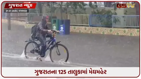 VIDEO: મેઘરાજાની ધમાકેદાર બેટિંગ; રાજ્યના 125 તાલુકામાં વરસાદ, દક્ષિણ ગુજરાતમાં 5 દિવસ 'યલો એલર્ટ