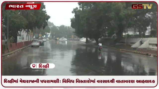 VIDEO: દિલ્હીમાં મેઘરાજાની પધરામણી: વિવિધ વિસ્તારોમાં વરસાદથી વાતાવરણ આહલાદક