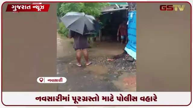 VIDEO: નવસારીમાં પૂરની સ્થિતિમાં માનવતા મહેકી, પોલીસ બની સહારો