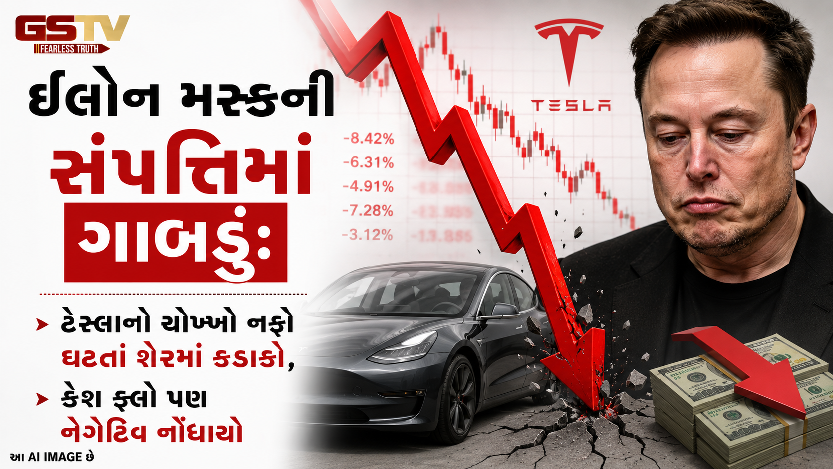 ઈલોન મસ્કને મોટો ઝટકો: ટેસ્લા અને સ્પેસએક્સના શેર તૂટતા એક જ દિવસમાં 44.4 અબજ ડૉલરનું જંગી નુકસાન