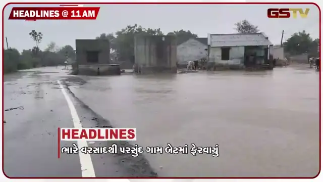 VIDEO: HEADLINE 11.00AM/ પાટણના સાંતલપુરમાં વરસાદનો કહેર, કોકરોચ પાર્ટી અને સરકાર વચ્ચે બેઠક!
