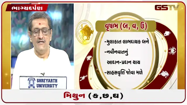 VIDEO: જુઓ તારીખ 25 જુલાઈ શનિવારનું મિથુનનું રાશિફળ (અક્ષરો: ક,છ,ઘ)