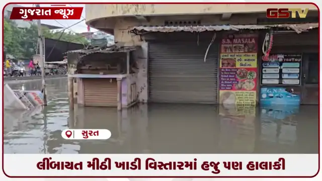VIDEO: લીંબાયત મીઠી ખાડી વિસ્તારમાં હજુ પણ હાલાકી