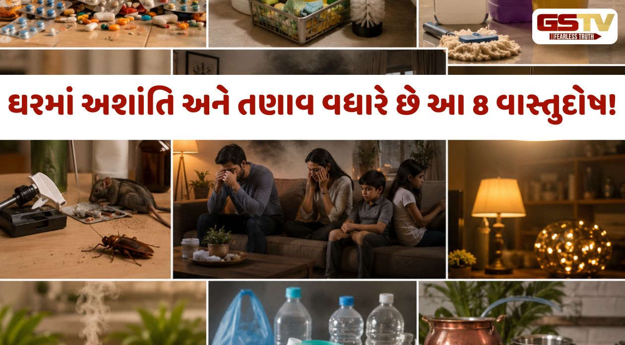 ઘરમાં અશાંતિ અને તણાવ વધારે છે આ 8 વાસ્તુદોષ! જાણો ઉપાયો