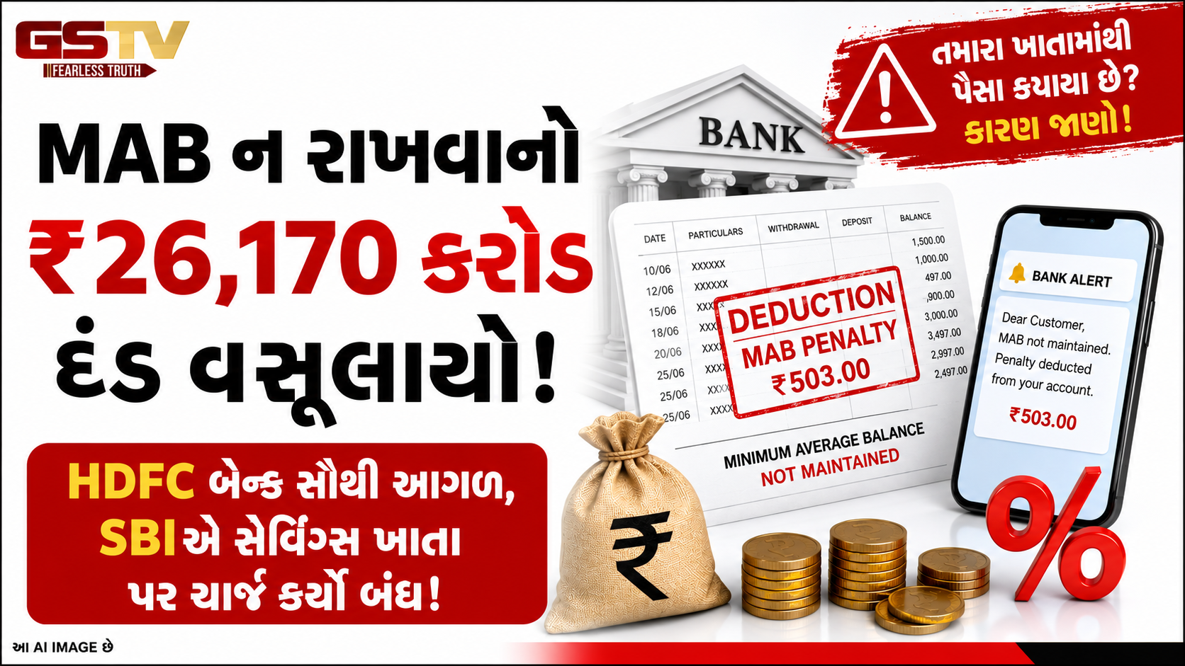 મિનિમમ બેલેન્સના નામે 4 વર્ષમાં ગ્રાહકો પાસેથી 26710 કરોડ વસૂલ્યા, રાજ્યસભામાં મોદી સરકારે કર્યો ખુલાસો