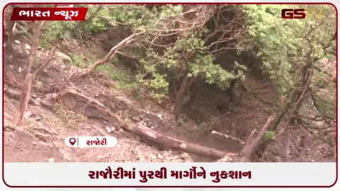 VIDEO: રાજૌરીમાં પુરથી માર્ગોને નુકશાન