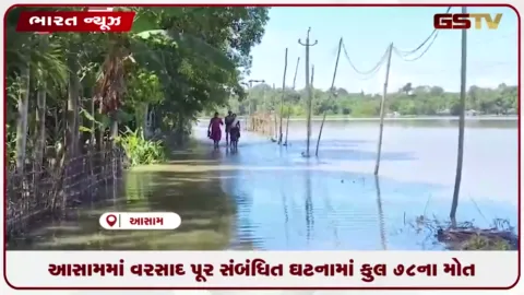 VIDEO: આસામમાં વરસાદ પૂર સંબંધિત ઘટનામાં કુલ 78ના મોત