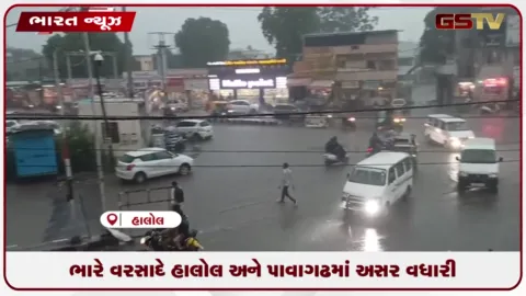 VIDEO: હાલોલમાં ધોધમાર વરસાદ, પાવાગઢમાં યાત્રિકો માટે પ્રવેશબંધી