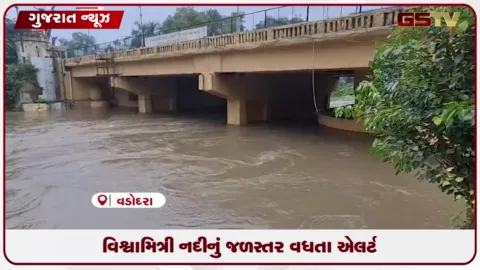 VIDEO: વડોદરામાંથી પસાર થતી વિશ્વામિત્રી નદીનું જળસ્તર વધતા ઓરેન્જ એલર્ટ જાહેર, તંત્ર સતર્ક