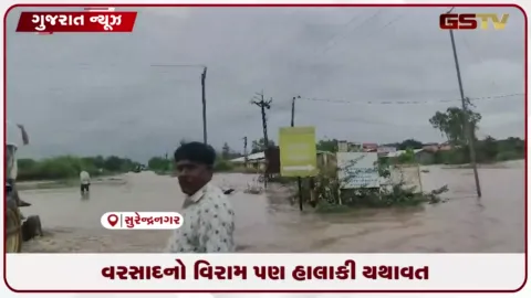 VIDEO: સુરેન્દ્રનગર જિલ્લામાં મેઘરાજાની આફત: ૮૦ રસ્તાઓ બંધ અને ૬૦થી વધુ ગામો સંપર્કવિહોણા