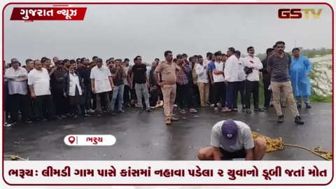 VIDEO: ભરૂચ: લીમડી ગામ પાસે ઊંડા કાંસમાં નહાવા પડેલા ૨ યુવાનો ડૂબી જતાં મોત