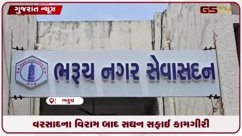 VIDEO: ભરૂચમાં વરસાદ રોકાતા પાલિકા તંત્ર દ્વારા સાફ-સફાઈ અને દવા છંટકાવ