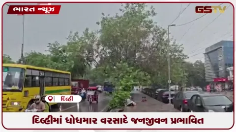 VIDEO: દિલ્હીમાં ધોધમાર વરસાદે જનજીવન પ્રભાવિત