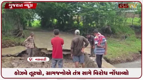 VIDEO: નસવાડીના કેવડી ગામે કોઝવે ધોવાતા ગ્રામજનોની મુશ્કેલીઓ વધી