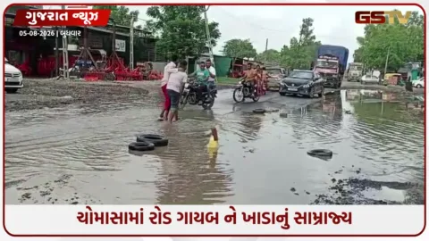 VIDEO: વડોદરામાં વરસાદી પાણીમાં છુપાયા મોતના ખાડા! કરજણના વેમારડી ગામના રસ્તેથી પસાર થતાં પહેલાં 100 વાર વિચારજો