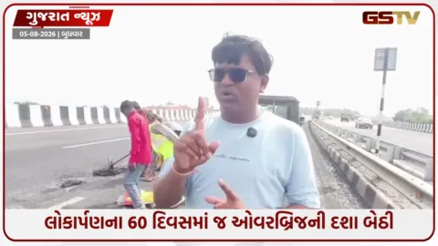 VIDEO: મુખ્યમંત્રીના હસ્તે લોકાર્પણના માત્ર 2 જ મહિનામાં કરોડોનો બ્રિજ ધોવાયો! વડોદરાના આ ઓવરબ્રિજ પર ખાડા પડતાં ખળભળાટ