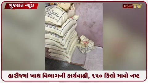 VIDEO: પાટણના હારીજમાં ખાદ્ય વિભાગની કાર્યવાહી, 150 કિલો માવો સ્થળ પર નષ્ટ