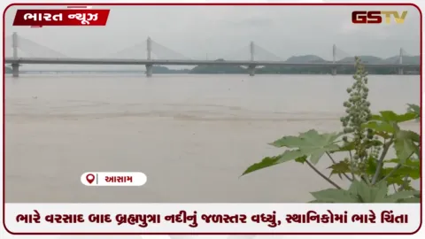 VIDEO: ભારે વરસાદ બાદ બ્રહ્મપુત્રા નદીનું જળસ્તર વધ્યું, સ્થાનિકોમાં ભારે ચિંતા