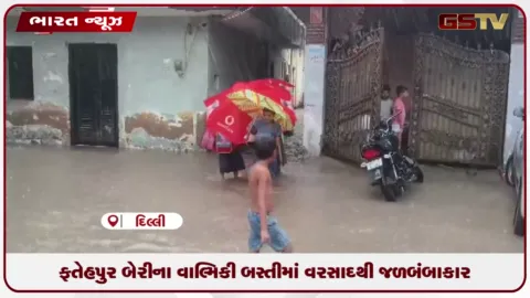 VIDEO: દિલ્હીના ફતેહપુર બેરી વાલ્મીકી બસ્તીમાં પાણી ભરાતા લોકોનું જીવન અસ્તવ્યસ્ત બન્યું