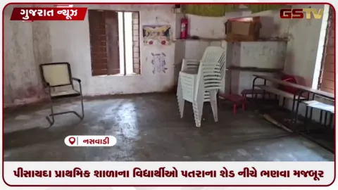 VIDEO: છોટાઉદેપુરના નસવાડીની પીસાયદા પ્રાથમિક શાળાના જર્જરિત ઓરડાઓ અને વીજળીના અભાવે બાળકો પતરાના શેડ નીચે અભ્યાસ કરવા મજબૂર બન્યા