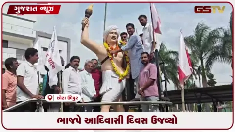 VIDEO: છોટાઉદેપુરમાં સરકારી આદિવાસી દિવસની ઉજવણી નહીં, ભાજપે બિરસા મુંડાને પુષ્પાંજલિ અર્પી