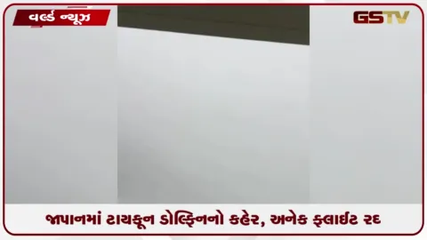 VIDEO: જાપાનમાં ટાયફૂન ડોલ્ફિનનો કહેર, તમામ ફ્લાઈટ્સ રદ