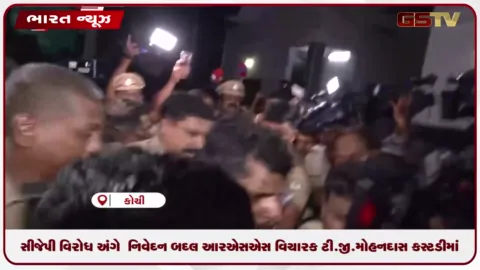 VIDEO: CJP વિરોધ અંગે નિવેદન બદલ RSS વિચારક ટી.જી.મોહનદાસ કસ્ટડીમાં