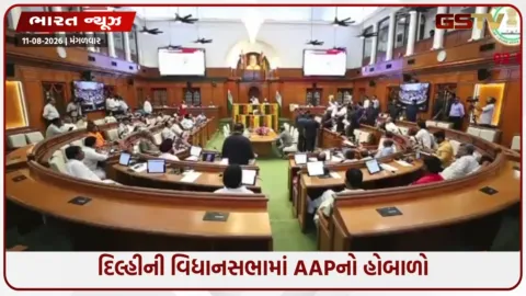 VIDEO: ‘22 હજાર કરોડનું રાશન કૌભાંડ’, દિલ્હીની વિધાનસભામાં AAPનો હોબાળો, 8 MLAને બહાર કઢાયા