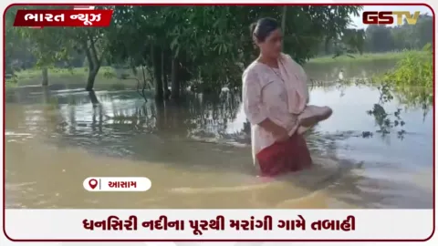 VIDEO: આસામના ગોલાઘાટમાં ધનસિરી નદીનું જળસ્તર વધતાં રહેણાંક વિસ્તારોમાં પૂર ઘૂસ્યું