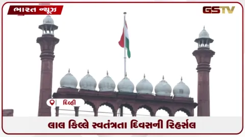 VIDEO: લાલ કિલ્લે સ્વતંત્રતા દિવસની રિહર્સલ