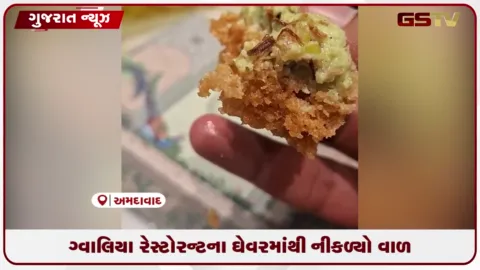 VIDEO: અમદાવાદના સિંધુ ભવન રોડ પર આવેલી પ્રખ્યાત ગ્વાલિયા રેસ્ટોરન્ટના ઘેવરમાંથી વાળ નીકળતા વિવાદ