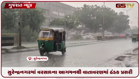 VIDEO: સુરેન્દ્રનગરમાં વરસાદના આગમનથી વાતાવરણમાં ઠંડક પ્રસરી