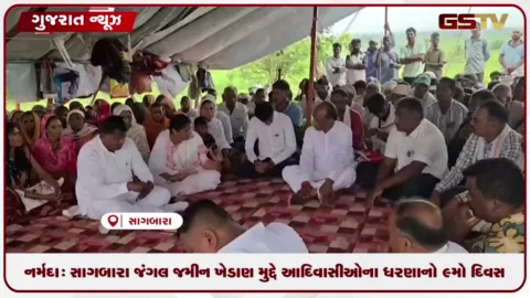 VIDEO: નર્મદા: સાગબારા જંગલ જમીન ખેડાણ મુદ્દે આદિવાસીઓના ધરણાનો ૯મો દિવસ, સાંસદ મનસુખ વસાવા સમક્ષ રજૂઆત