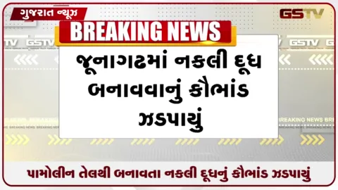 VIDEO: જૂનાગઢમાં ઝડપાયું નકલી દૂધનું કૌભાંડ: પામોલીન તેલ અને કેમિકલથી બનતું હતું ઝેર