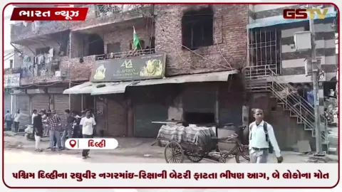 VIDEO: પશ્ચિમ દિલ્હીના રઘુવીર ગરમાં ઇ-રિક્ષાની બેટરી ફાટતા ભીષણ આગ, બે લોકોના મોત
