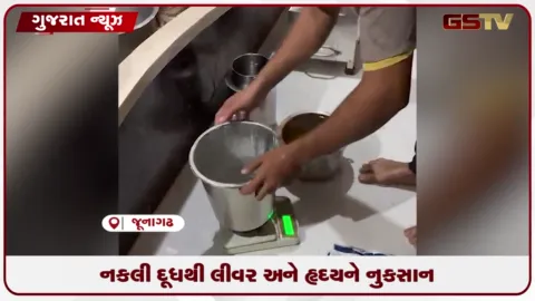 VIDEO: જૂનાગઢમાં નકલી દૂધ પકડાયું: પામ ઓઇલની ભેળસેળથી બાળકોના લીવર-કિડની પર જોખમ