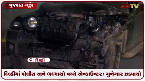 VIDEO: દિલ્હીમાં પોલીસ અને બદમાશો વચ્ચે એન્કાઉન્ટર: ગુનેગાર ઝડપાયો