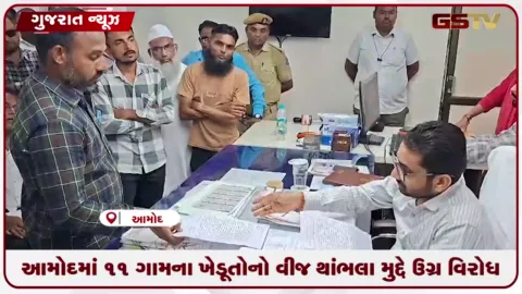 VIDEO: વીજ થાંભલા મુદ્દે ખેડૂતોનો રોષ, આંદોલન ચાલુ રાખવાની આપી ચીમકી