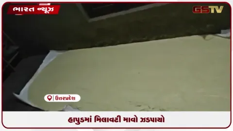 VIDEO: હાપુડમાં મિલાવટી માવો ઝડપાયો