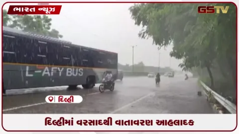 VIDEO: દિલ્હીમાં વરસાદથી વાતાવરણ આહલાદક