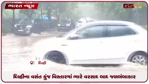 VIDEO: દિલ્હીના વસંત કુંજ વિસ્તારમાં ભારે વરસાદ બાદ જળબંબાકાર