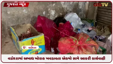 VIDEO: વડોદરામાં અખાદ્ય ખોરાક ખવડાવતા એકમો સામે આકરી કાર્યવાહી