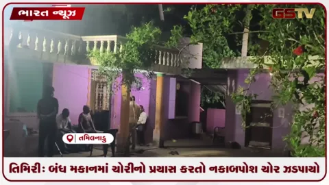VIDEO: તિમિરી: બંધ મકાનમાં ચોરીનો પ્રયાસ કરતો નકાબપોશ ચોર ઝડપાયો