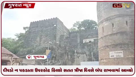 VIDEO: જૂનાગઢમાં દીપડો ન પકડાતા ઉપરકોટ કિલ્લો સતત ત્રીજા દિવસે બંધ